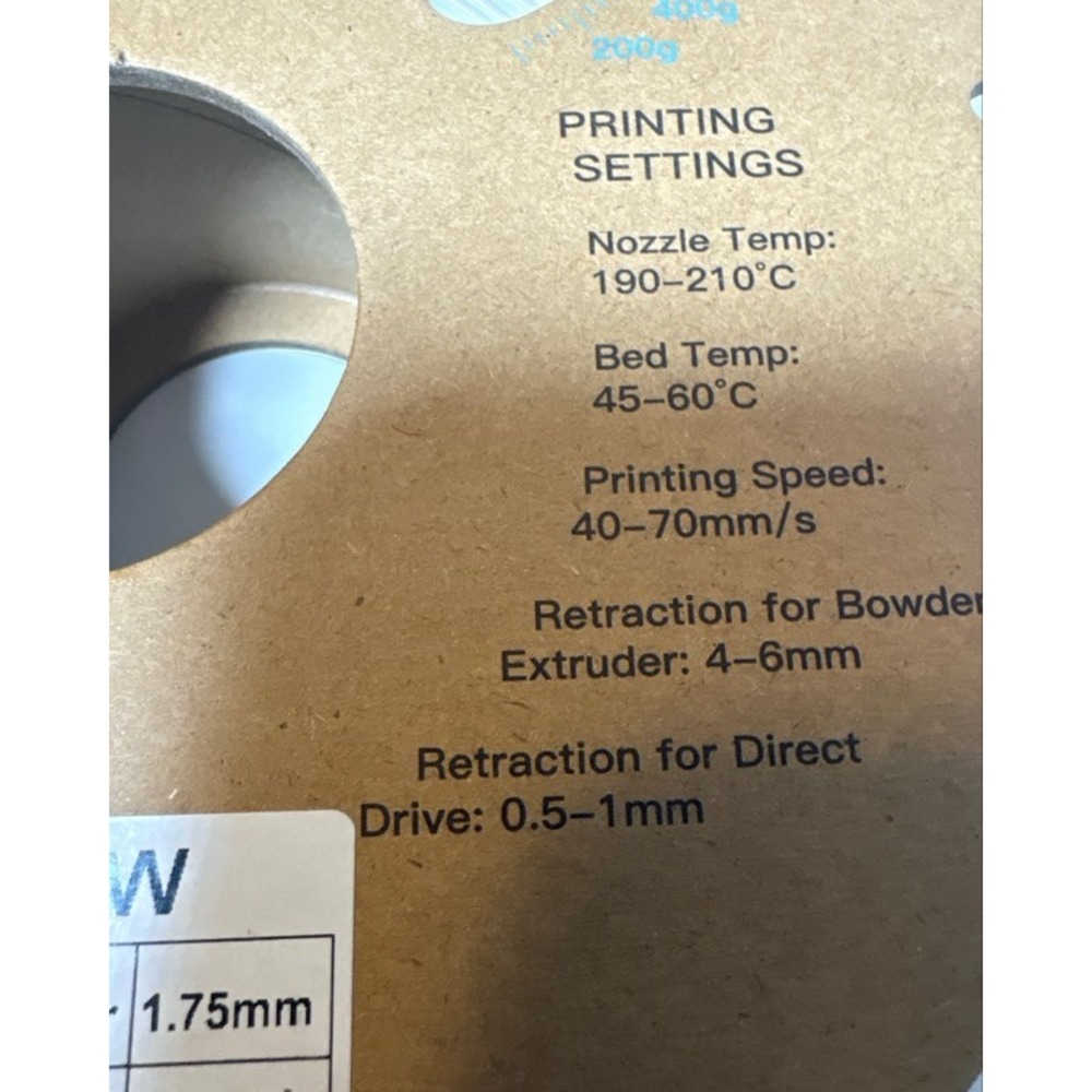 Comgrow White PLA 3D Printer Filament 1.75mm 1kg Spool Clog-Free Bubble-Free - Picture 5 of 6
